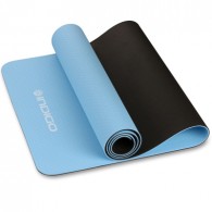 Коврик для йоги и фитнеса INDIGO TPE двусторонний IN106 173*61*0,5 см Голубо-черный